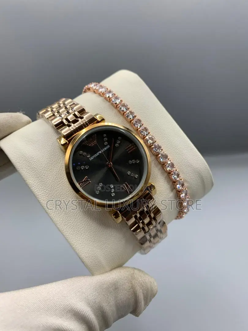 Emporio Armani Quality Luxury Men Chain Strap Wristwatch