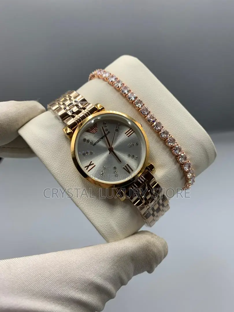 Emporio Armani Quality Luxury Men Chain Strap Wristwatch