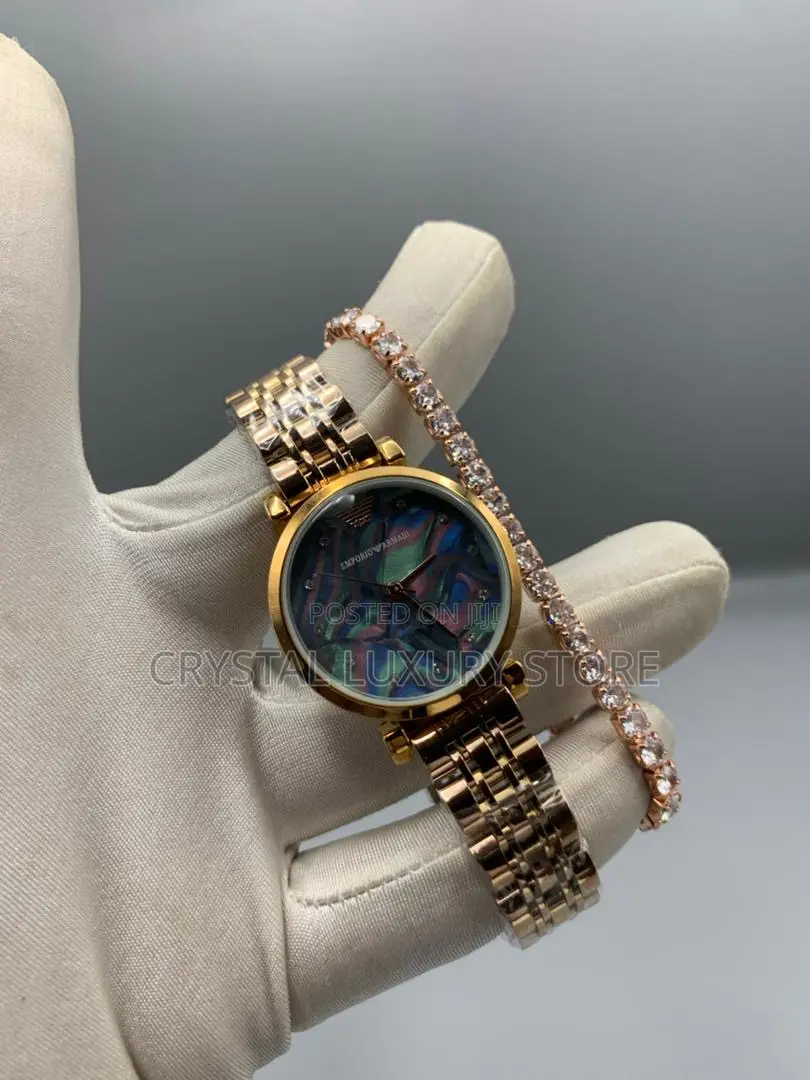 Emporio Armani Quality Luxury Men Chain Strap Wristwatch