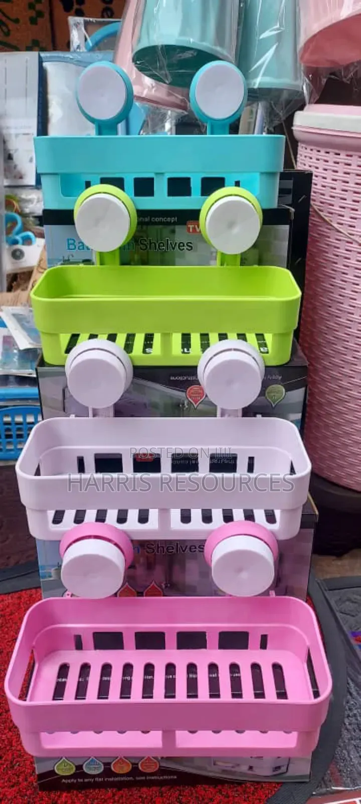 3 Bathroom Shelf Plus Toothpaste Dispenser and Holder