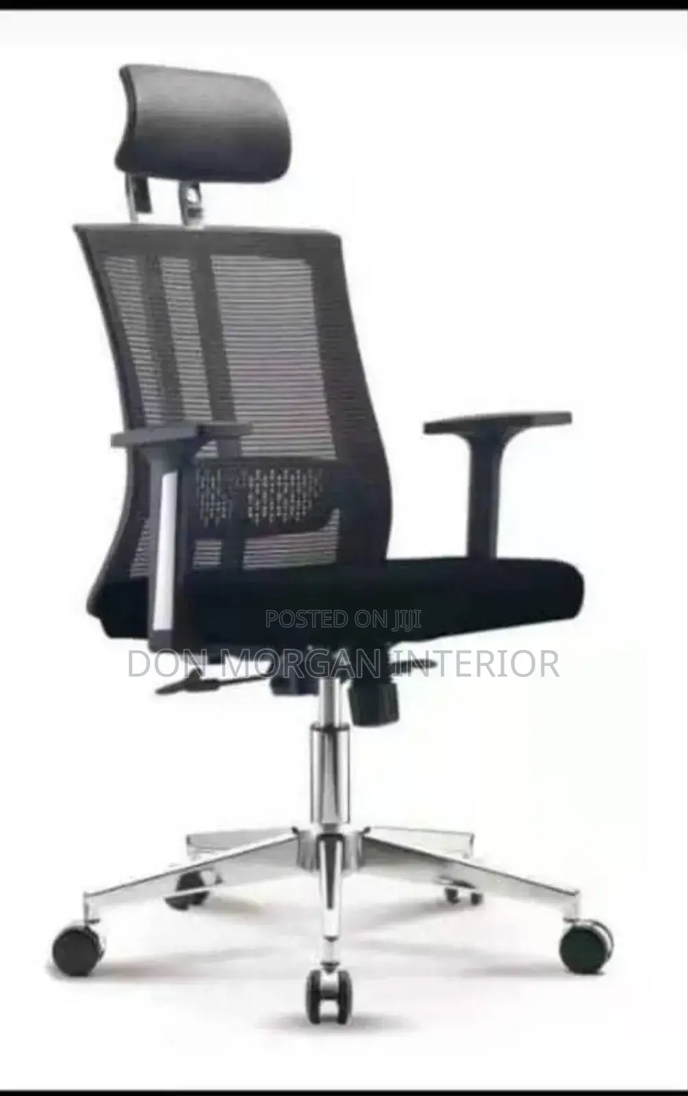A Solid Metal Net Office Chair
