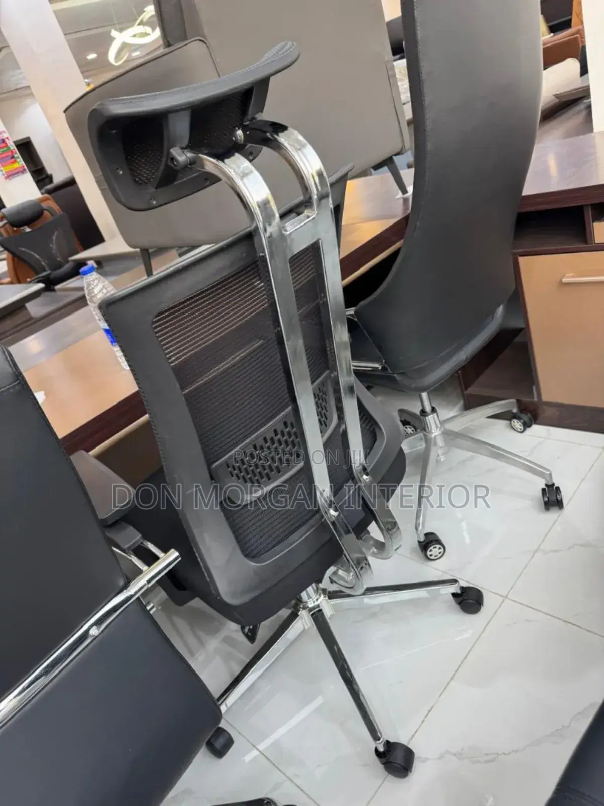 A Solid Metal Net Office Chair