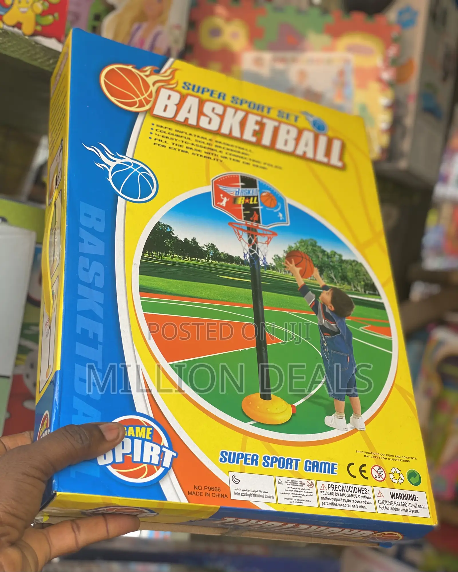 Super Sport Plastic Kids Basketball Set Toy115 Cm