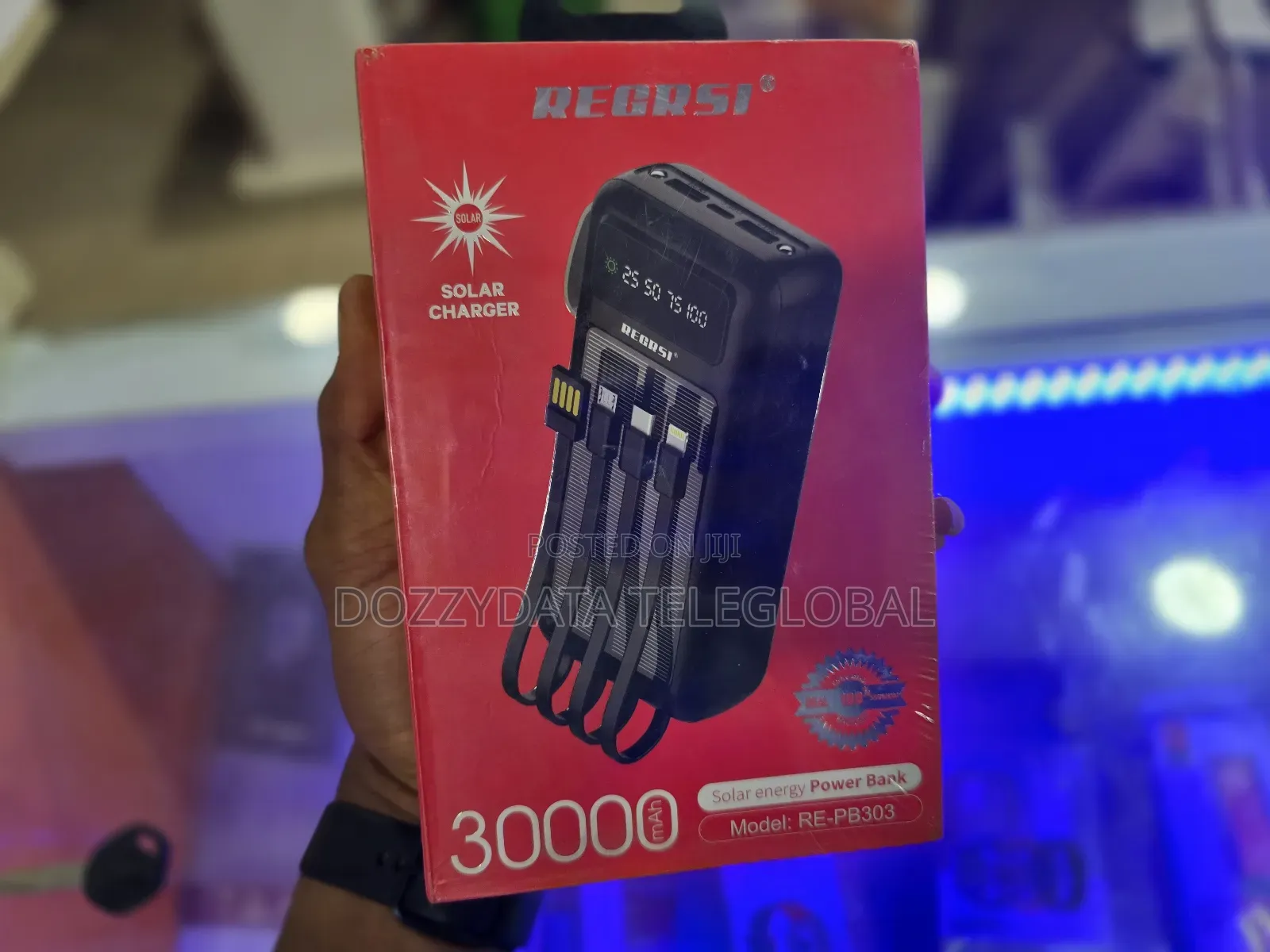 Recrsi 30000mah Solar Energy Power Bark Model: RE-PB303