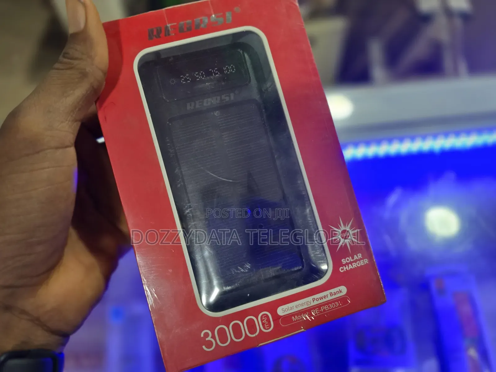 Recrsi 30000mah Solar Energy Power Bark Model: RE-PB303