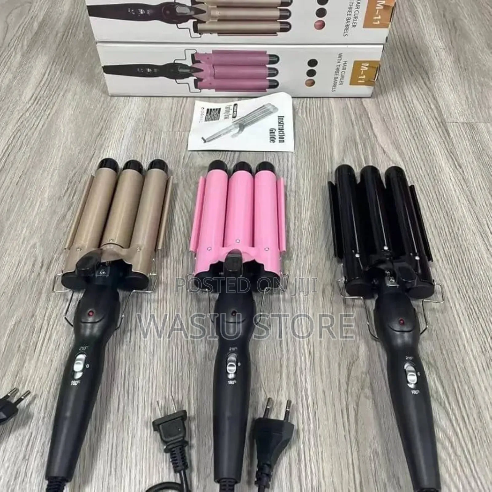 Hair Straightener With Three Barrels