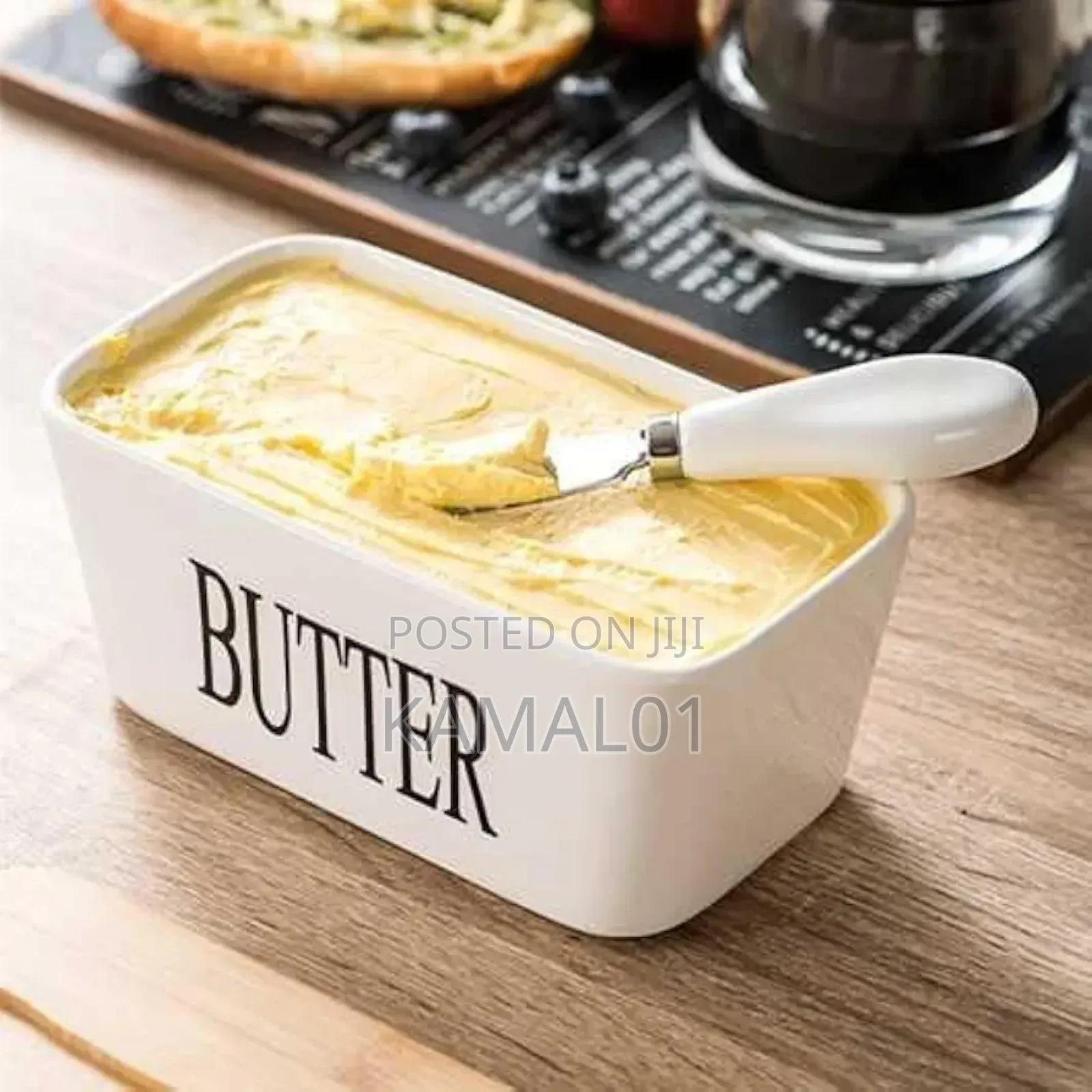 Butter Dish With Lid and Knife for Countertop