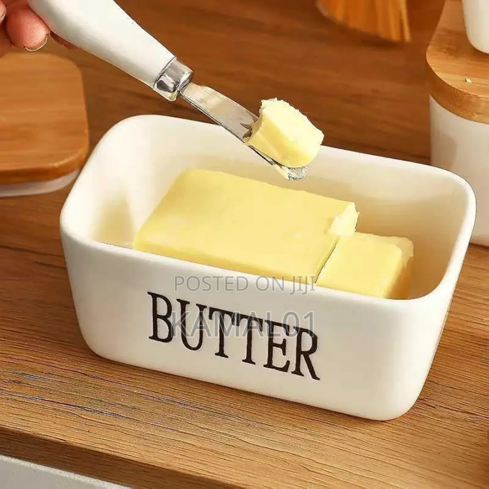 Butter Dish With Lid and Knife for Countertop