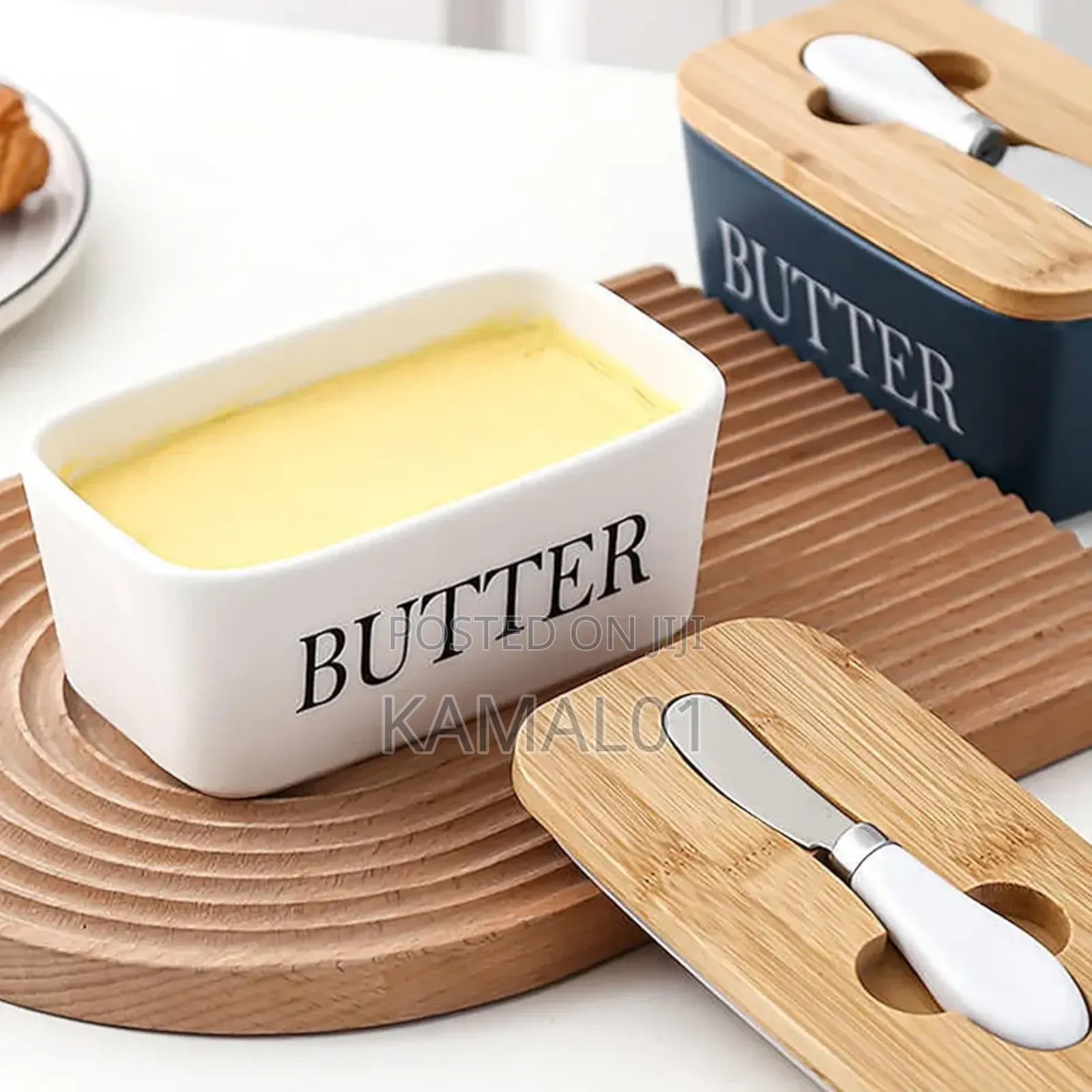 Butter Dish With Lid and Knife for Countertop