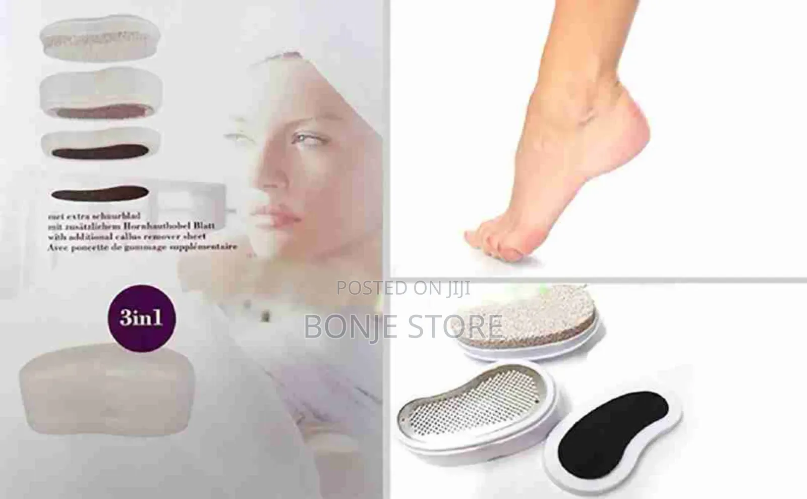 3 in 1 Pedicure Set, Smoother, Callus Remover, Pumice Stone