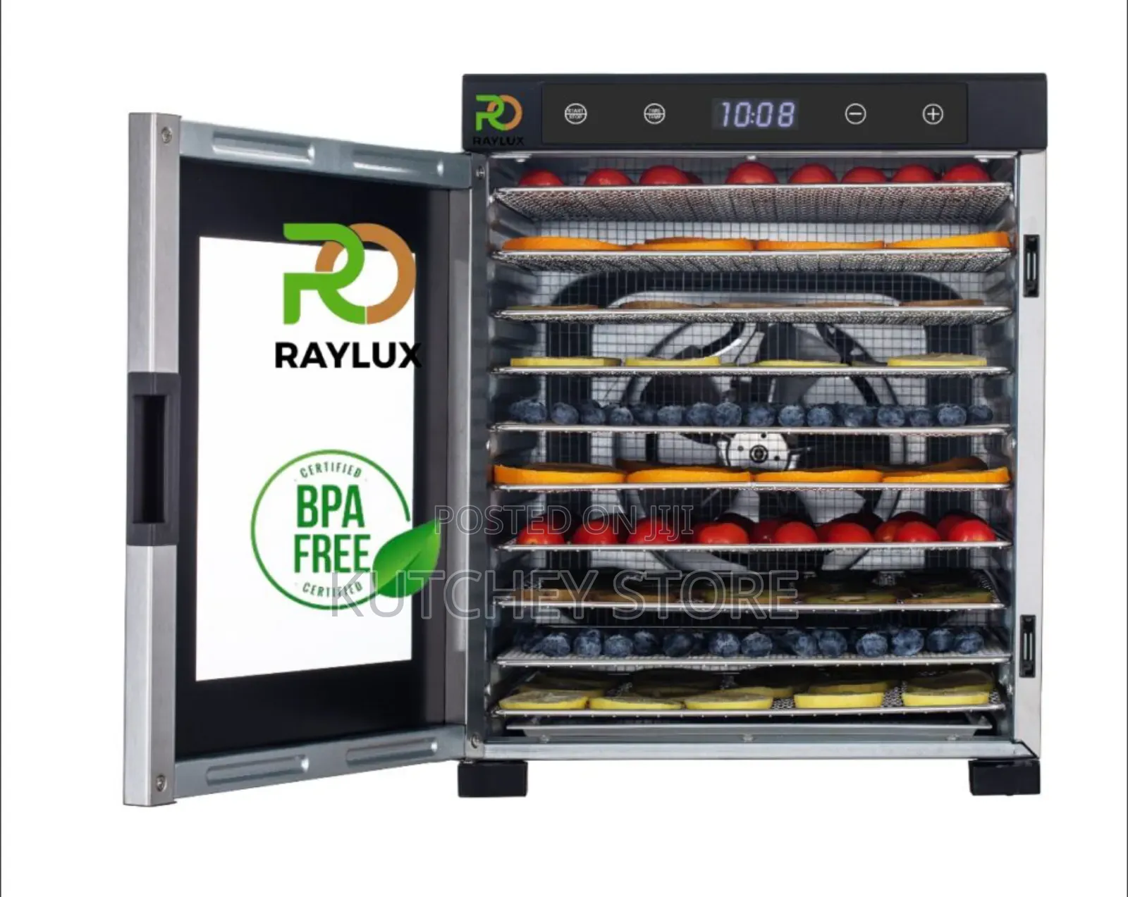 Raylux 10-Trays Professional Stainless Steel Food Dehydrator