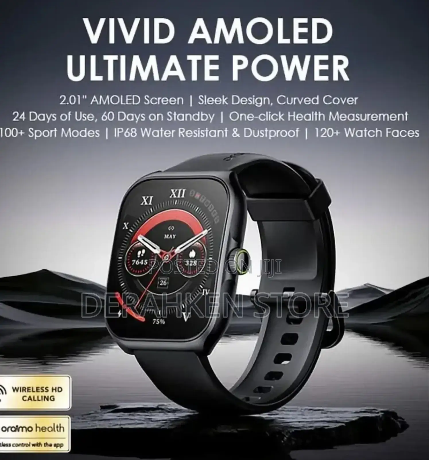 Oraimo Watch Nova Am 2.01" Amoled Screen Curved Smart Watch