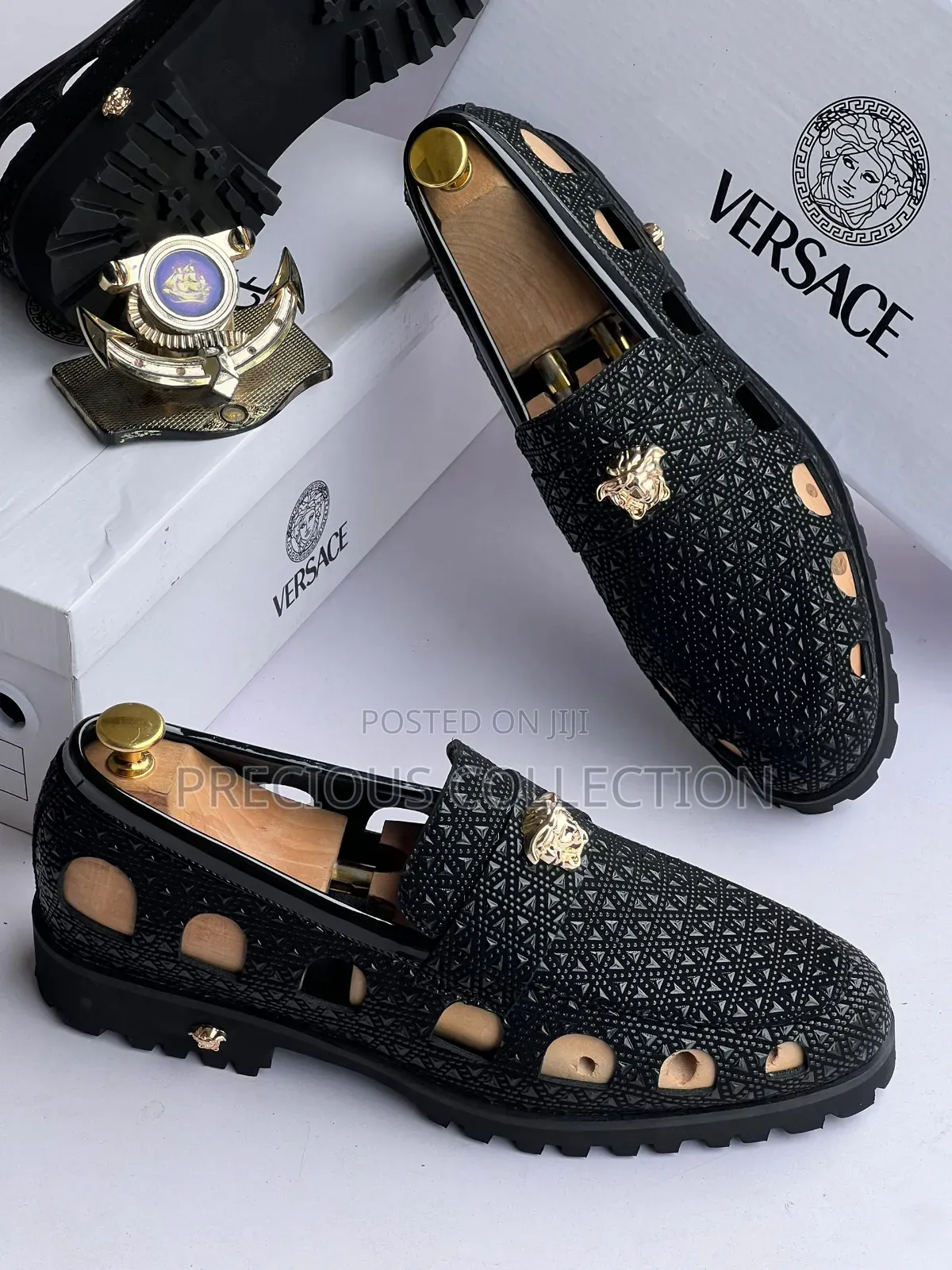 Versace Vintage Black Sandals