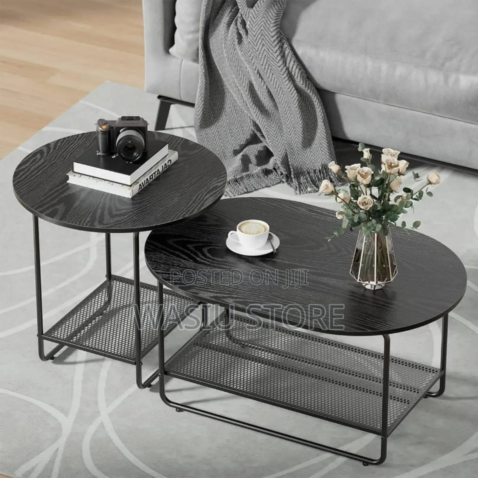 Faux Wooden Grain Center Table