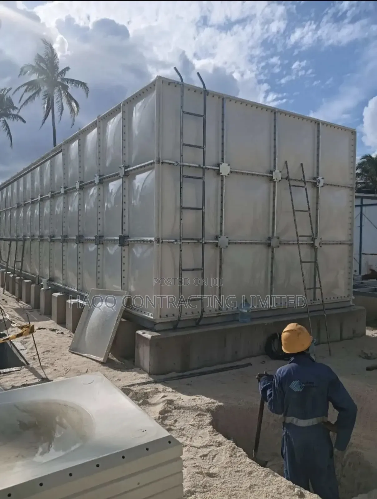 Fibreglass FRP Water Storage Tank by Haqq Prefab
