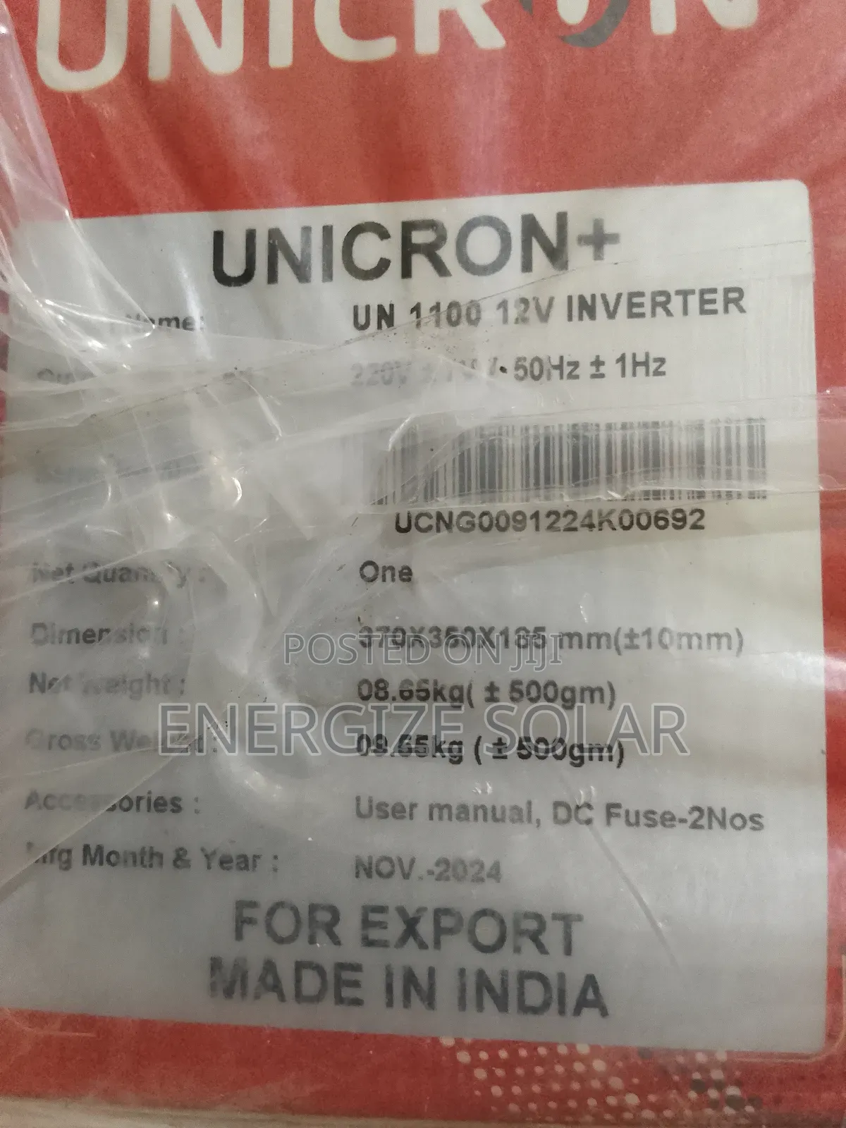 1.1kva 12v Unicron Inverter