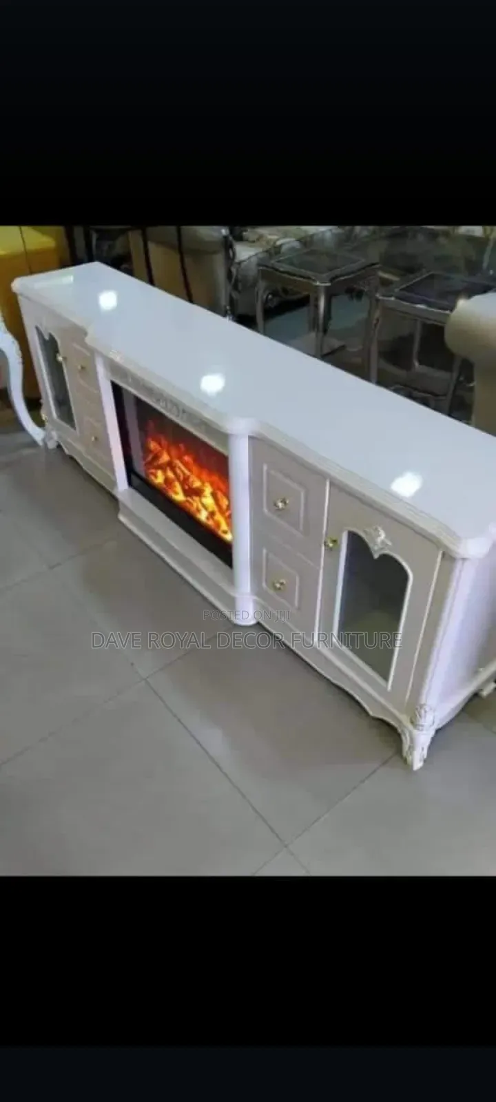 Quality 2 Metres TV Stand Fireplace