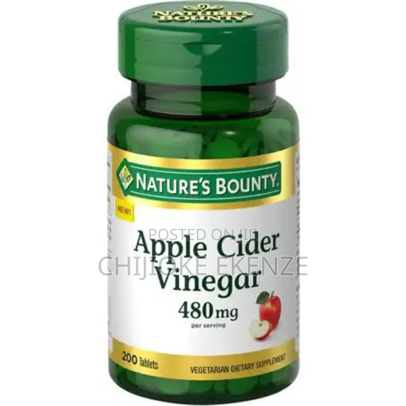 Nature's Bounty Apple Cider Vinegar 480mg X 200 Tablets