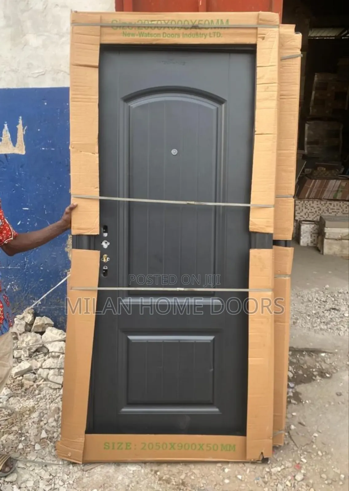 2100 by 900m 50mm Black Watson Security Door