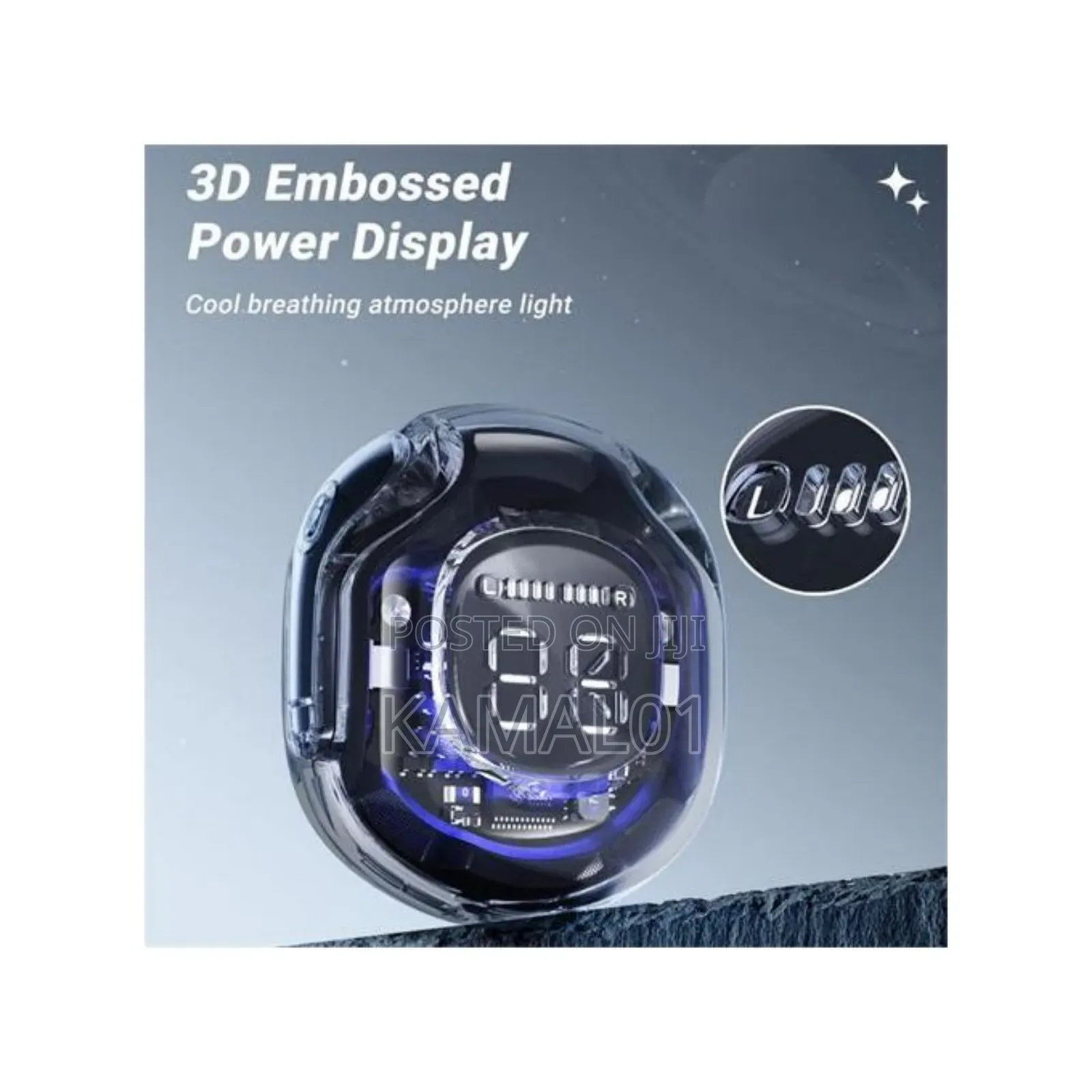 Wireless Earpod Bluetooth 5.3 Headphones LED Power,Display