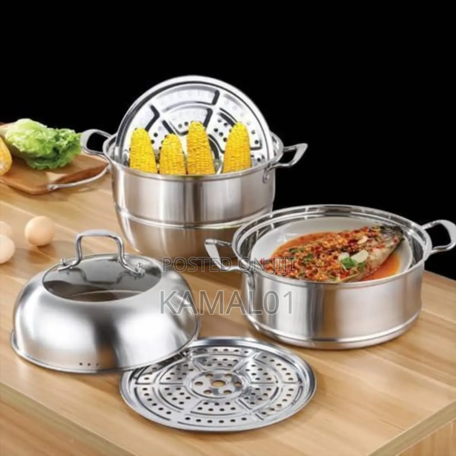 30cm 3 in 1 Stainless Steel Steaming Pot