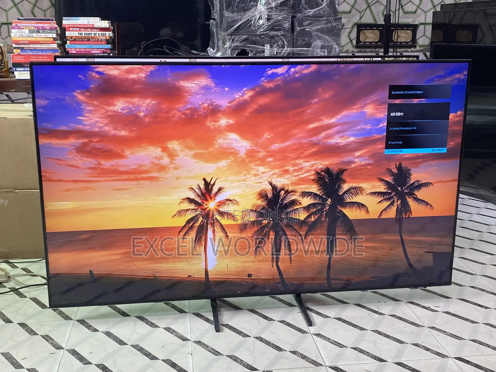 Sleek Design 65 “ Samsung Crystal UHD Smart Tv