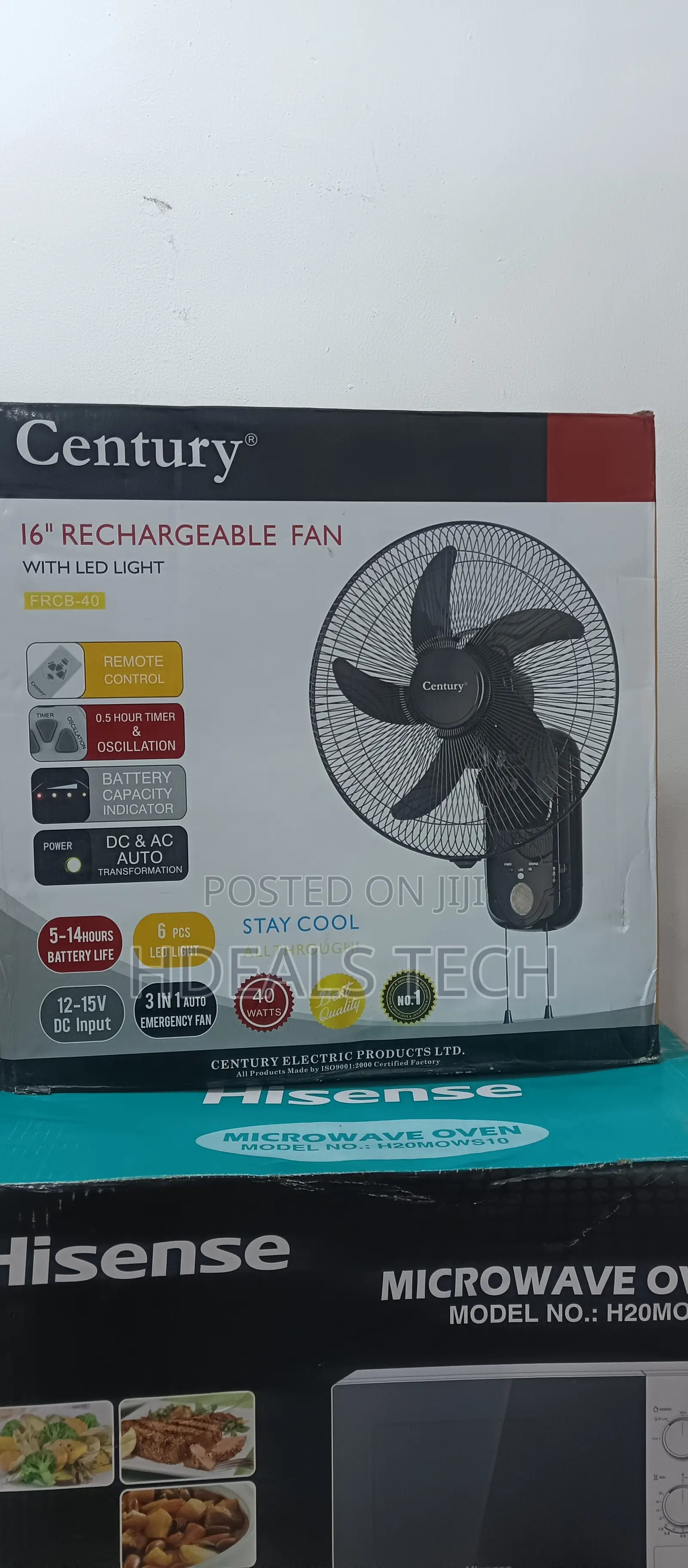 Top Value- Century 16inches Rechargeable Fan