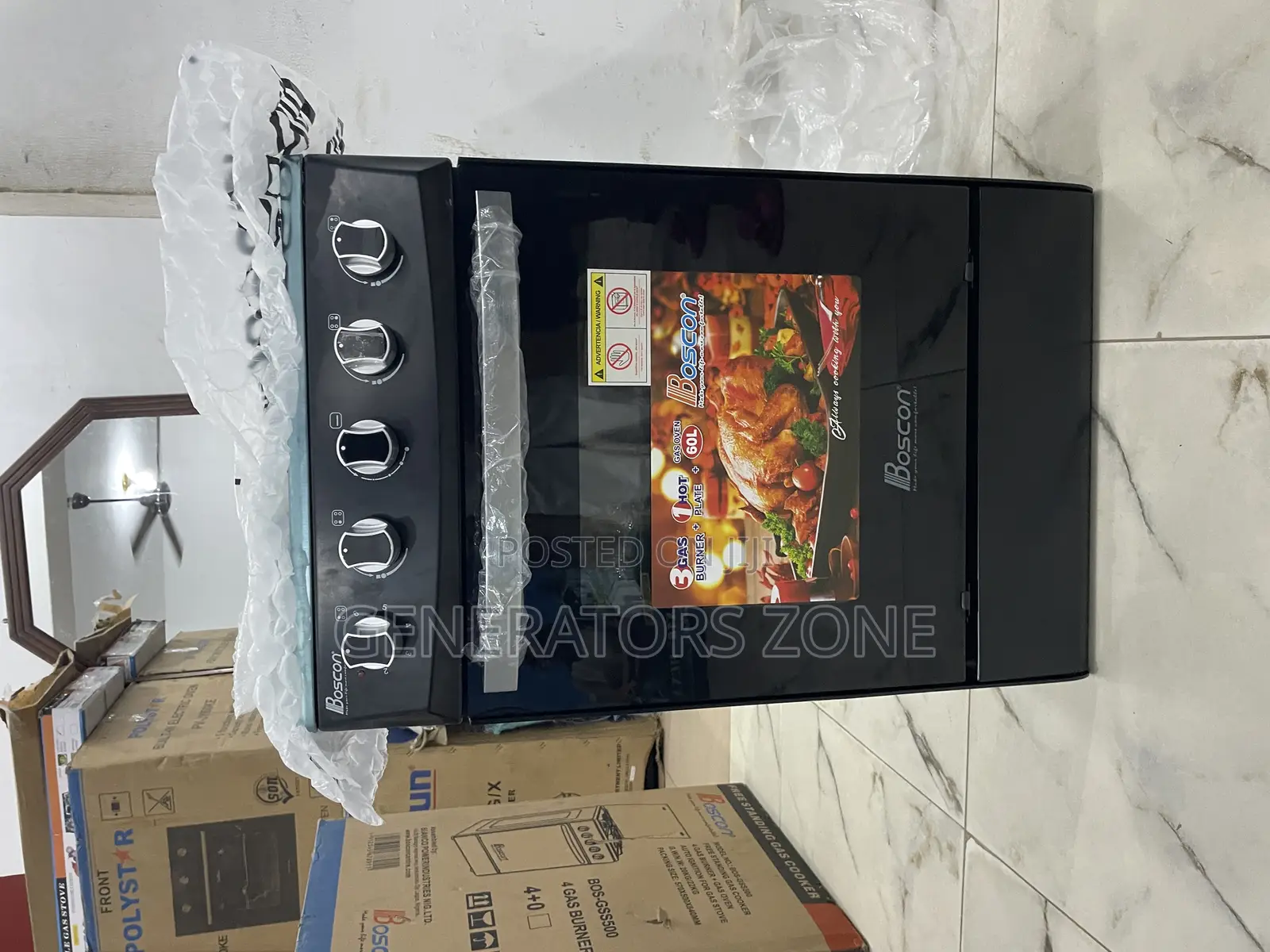 Sleek Boscon 3+1 Gas Cooker (BOS-GSS500)