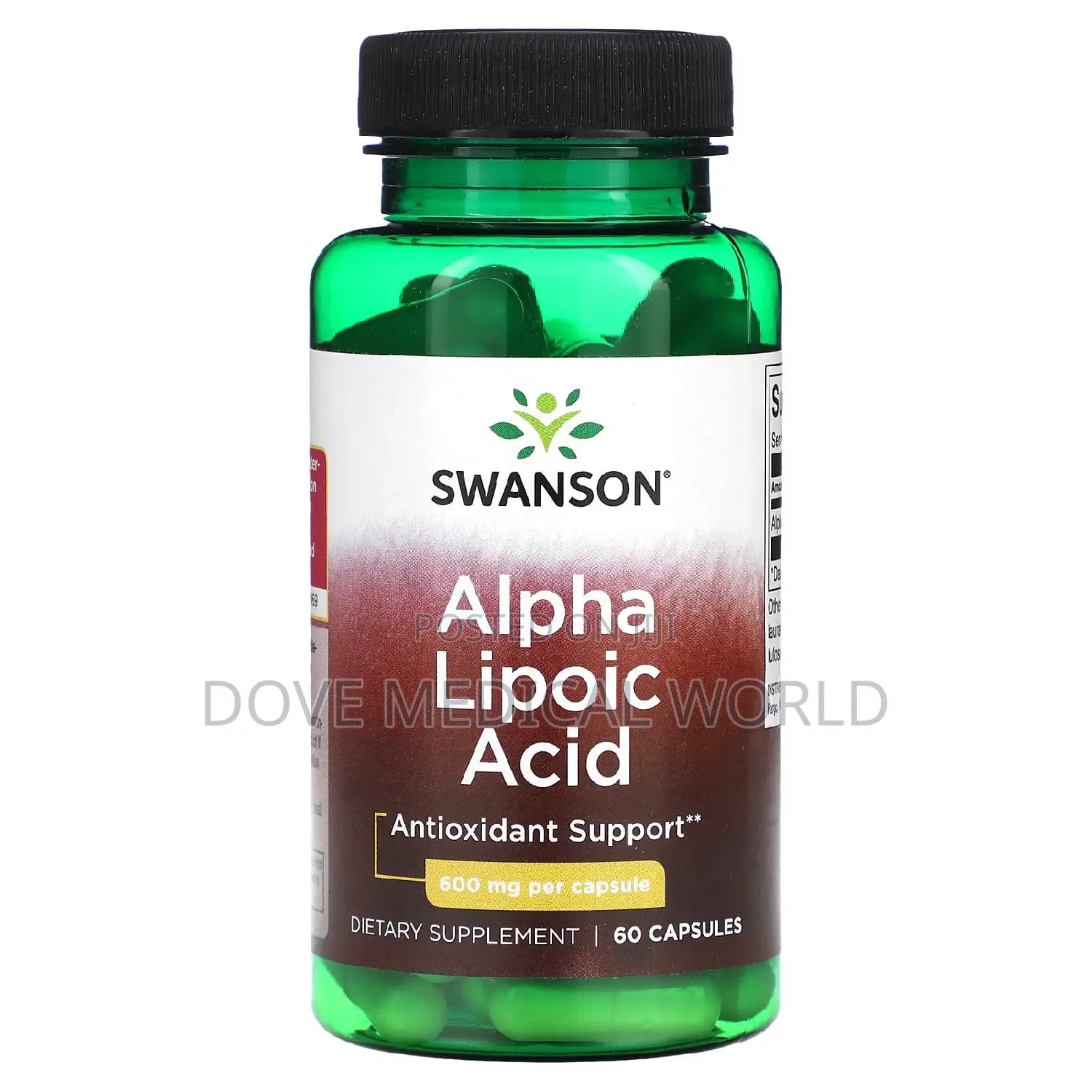 Swanson Alpha Lipoic Acid 600mg by 60 Capsules
