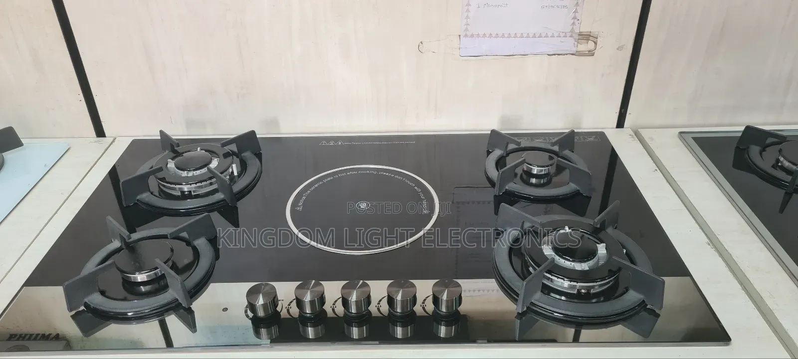 Phima Inbuilt Gas Cooker 4 Gas 1 Electric 100% Copper