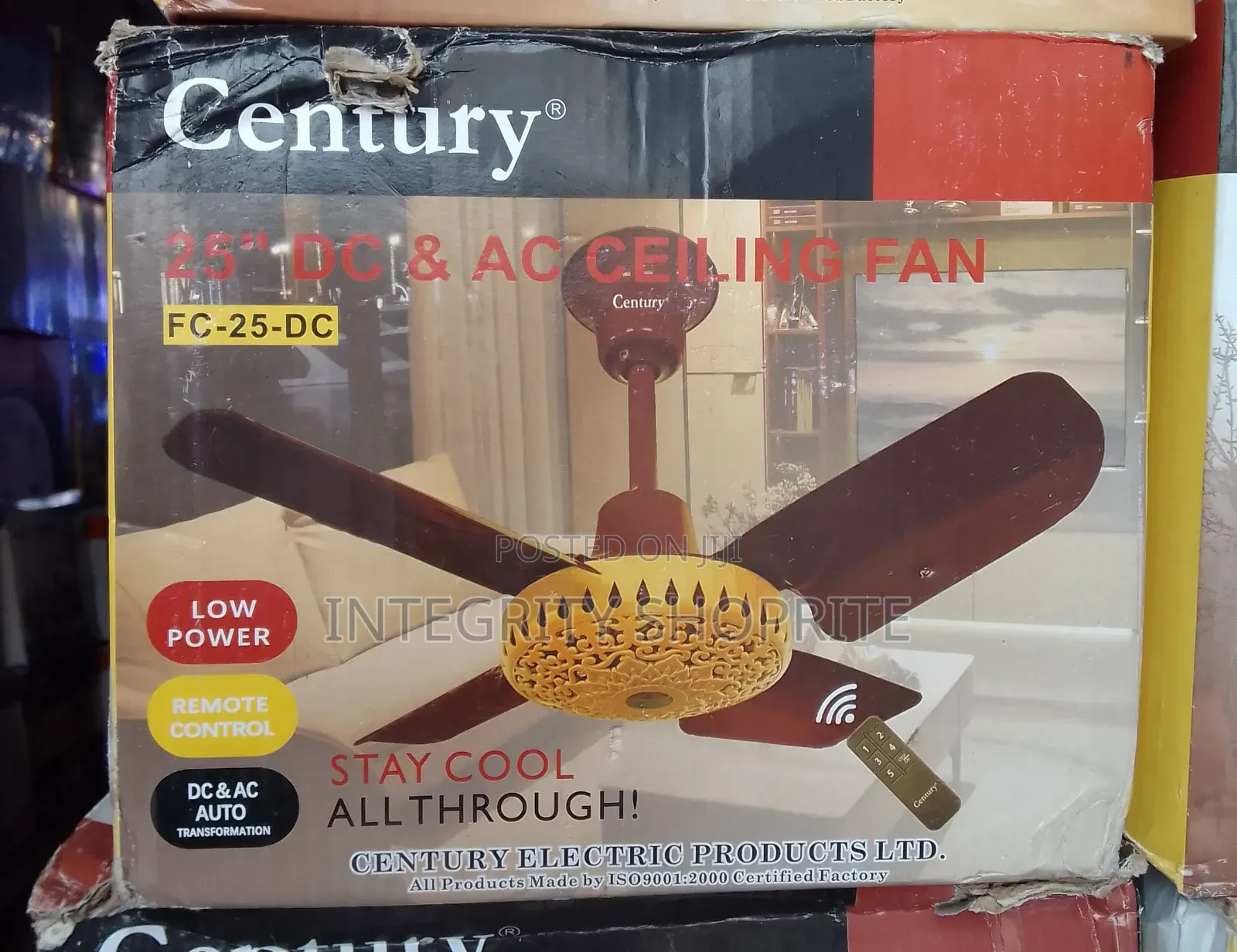 Century 25" DC AC Ceiling Fan Fc-25-Dc