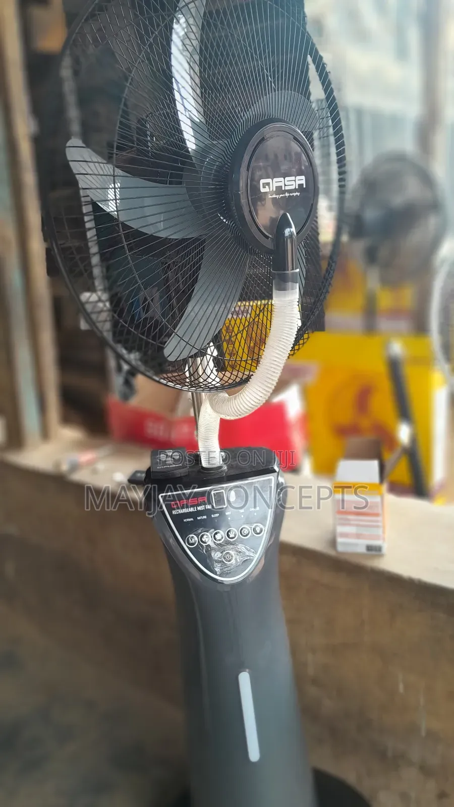 16" 3-in-1 Ac/Dc Qasa Mist Rechargeable Fan-Supports Solar