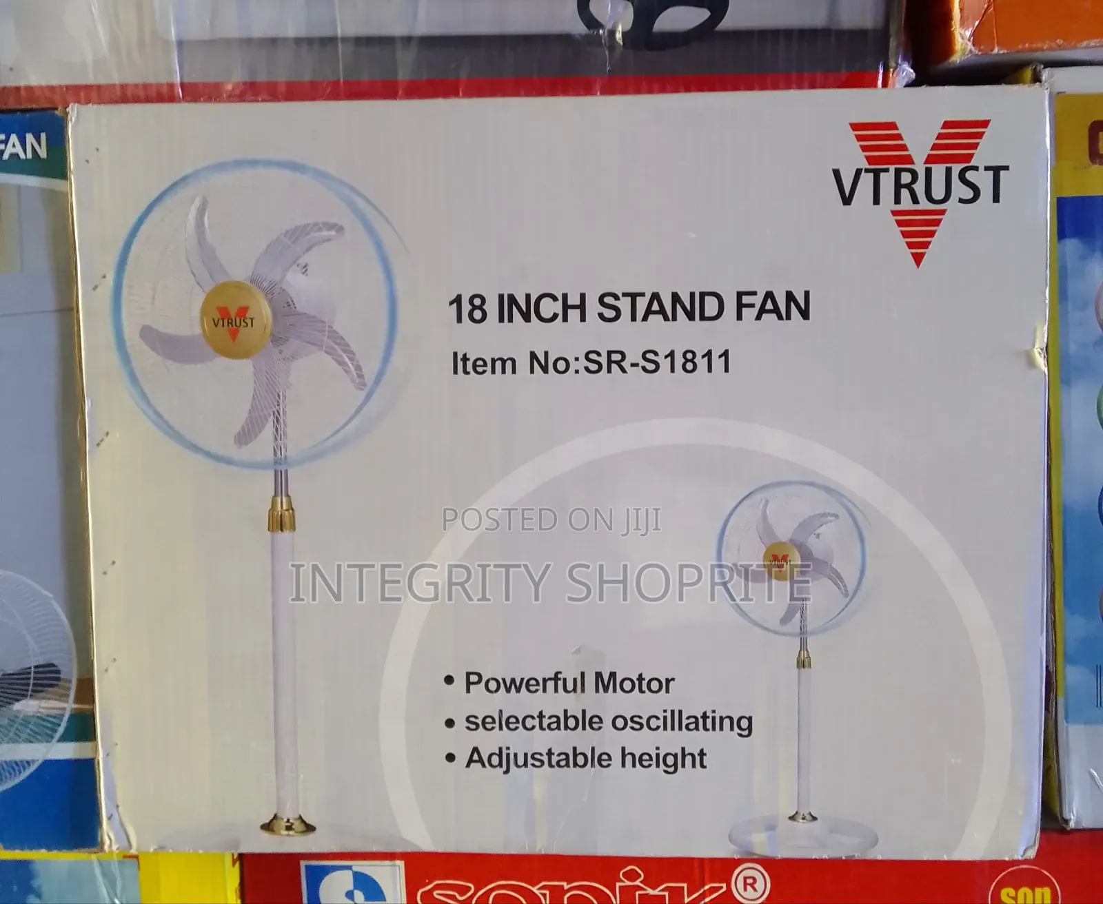 Vtrust 18 Inch Stand Fan No:Sr-S1811
