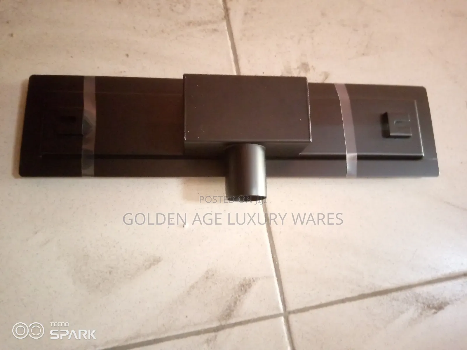 Black 40cm Side Outlet Floor Drain