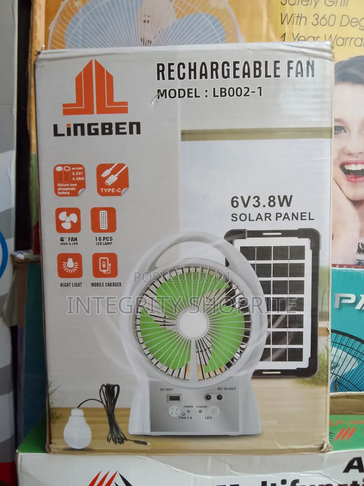 Rechargeable Fan Lingben