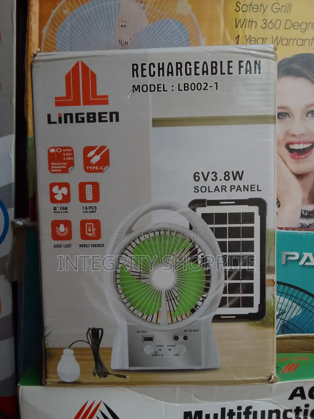 Rechargeable Fan Lingben