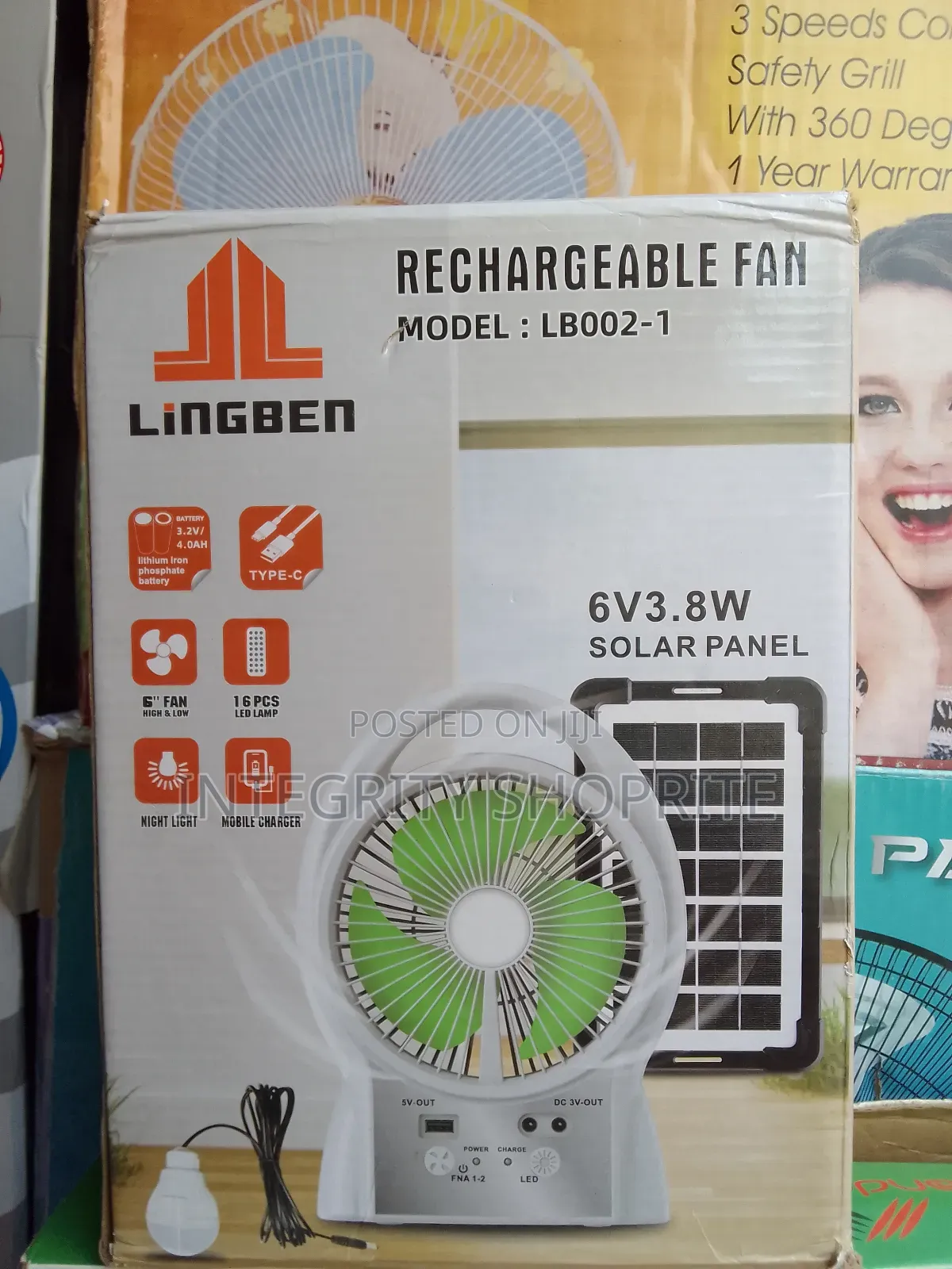 Rechargeable Fan Lingben