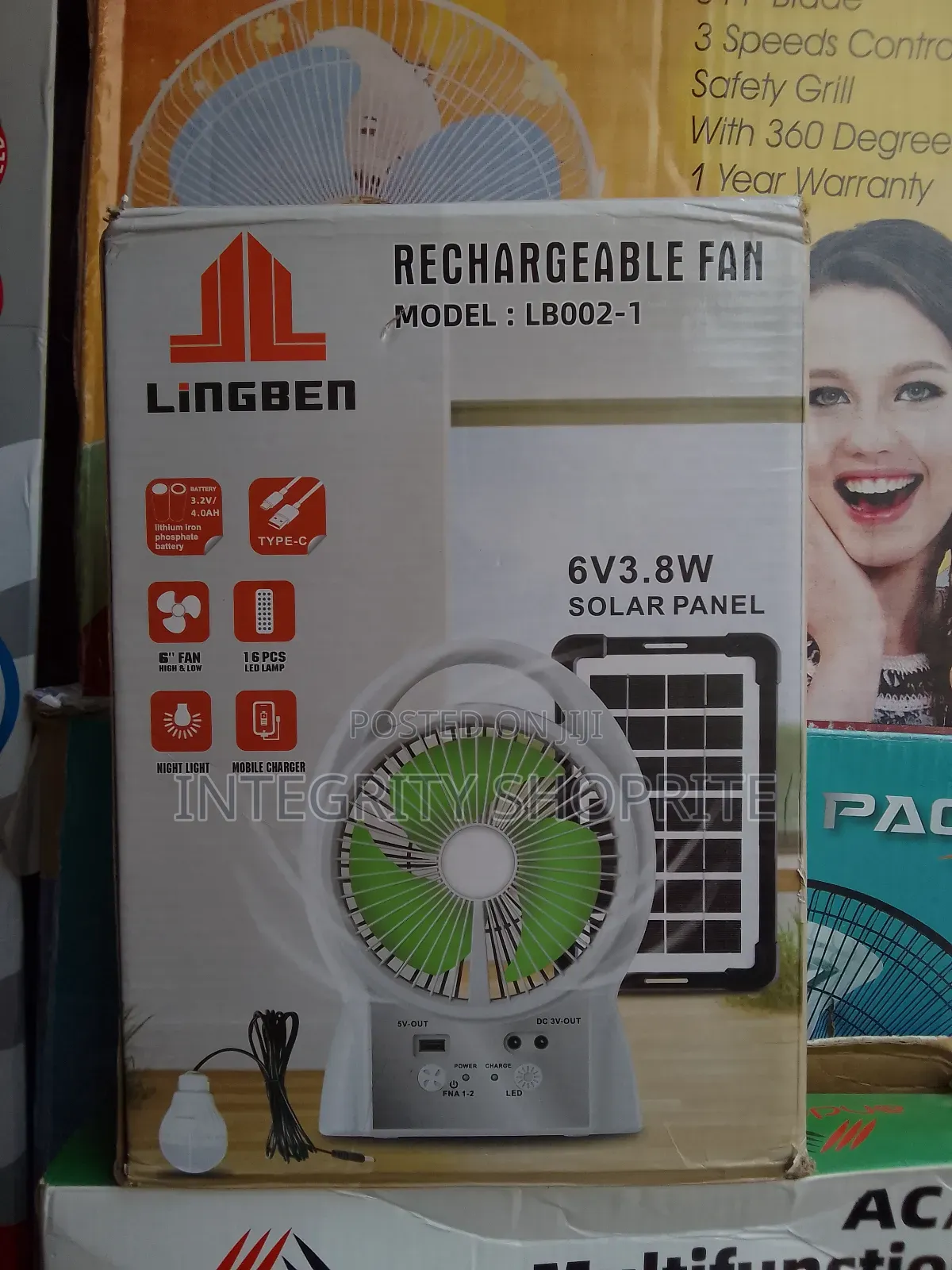 Rechargeable Fan Lingben