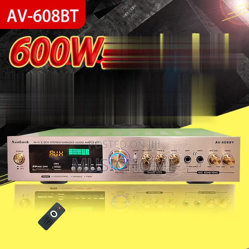 Bluetooth Amplifier With Remote Control And USB Port
