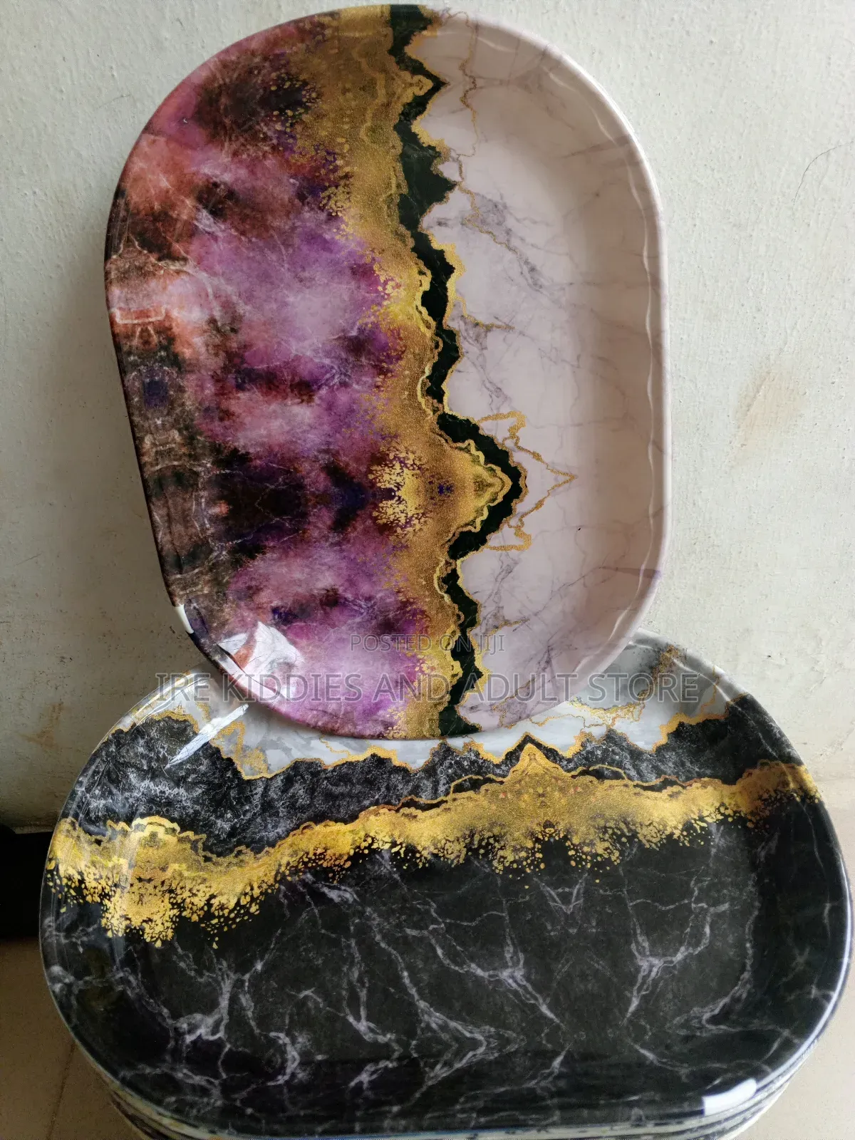 12pcs of Colourful Marble Tray