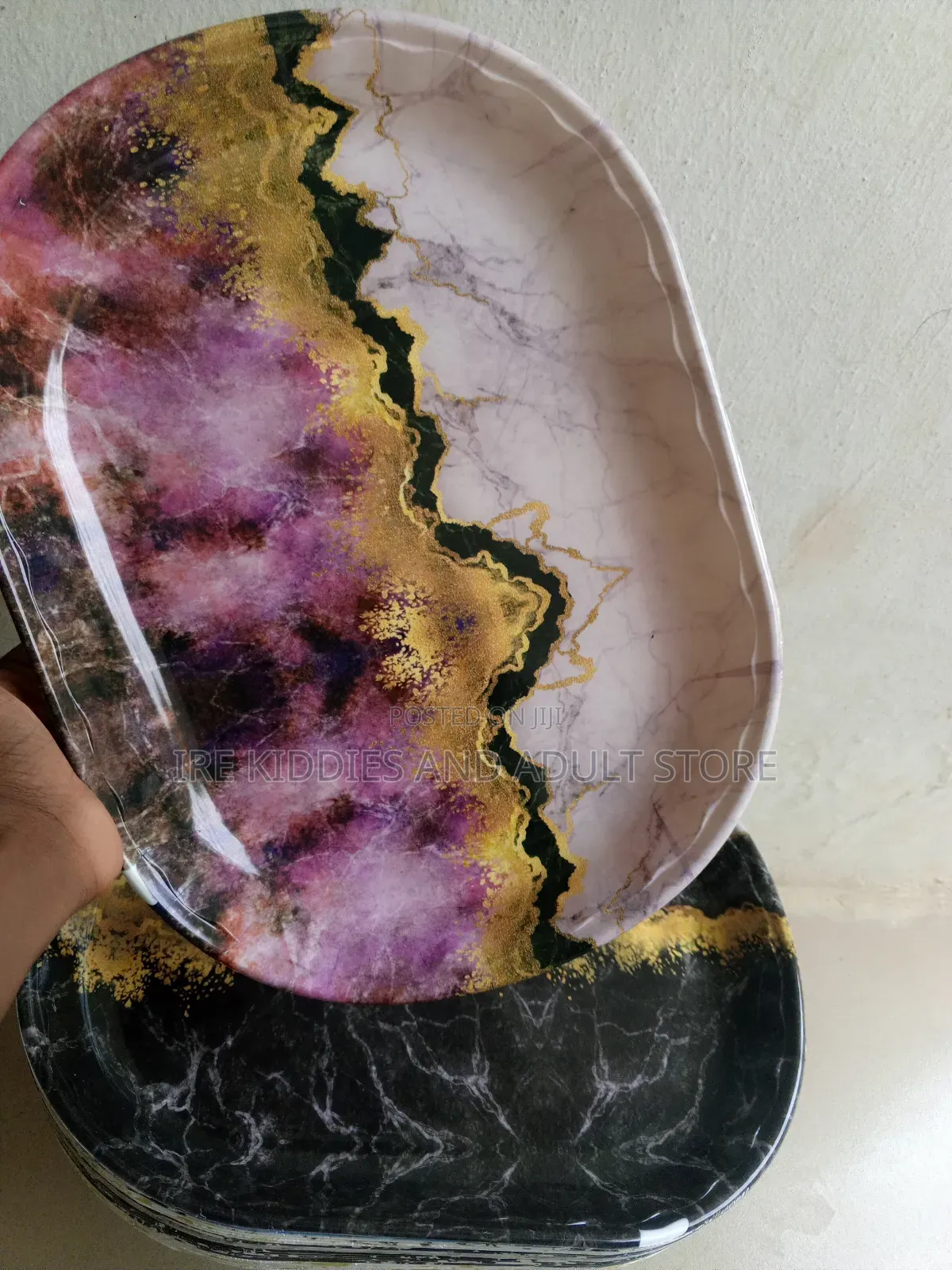 12pcs of Colourful Marble Tray
