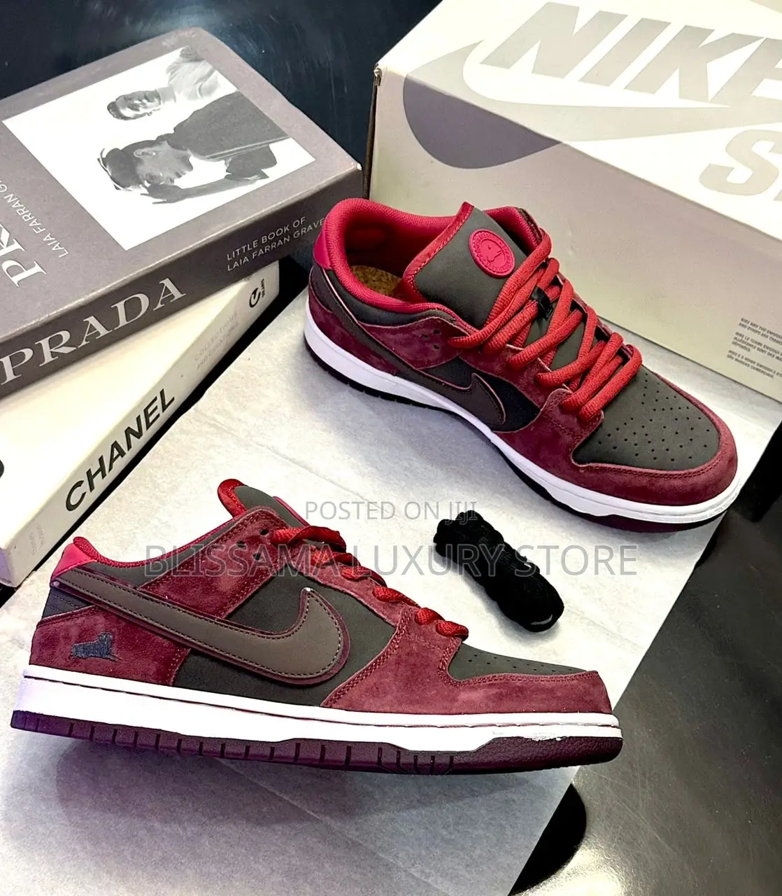 Nike Sb Dunk Low Pro X Riot Mahogany Luxury Sneakers