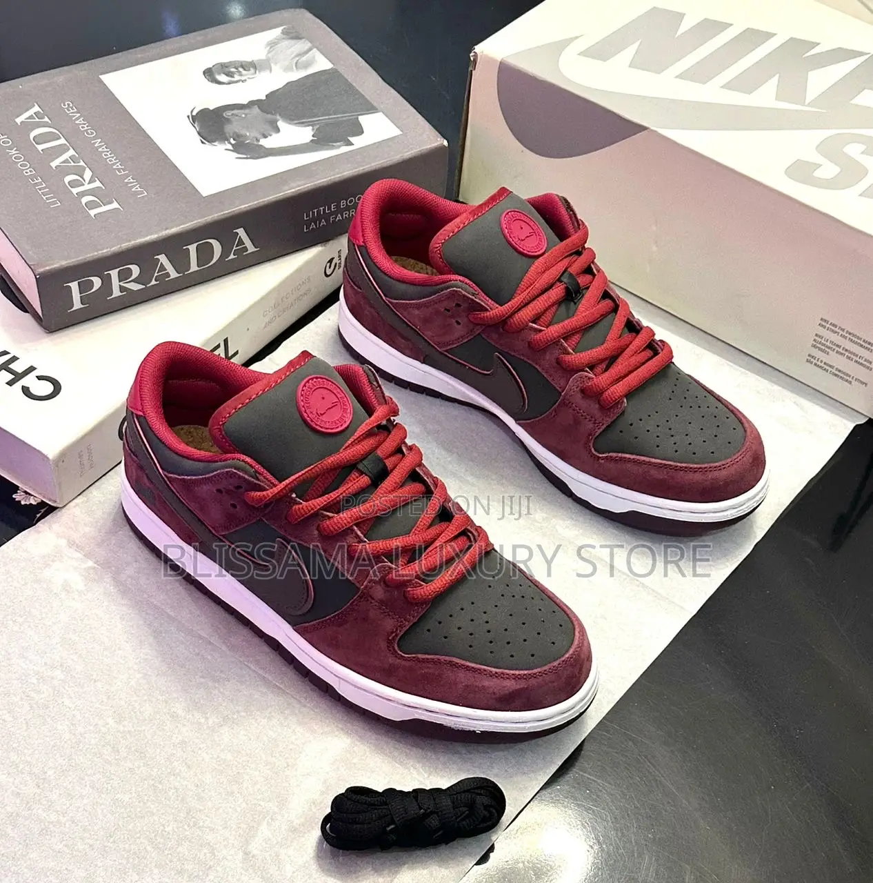 Nike Sb Dunk Low Pro X Riot Mahogany Luxury Sneakers