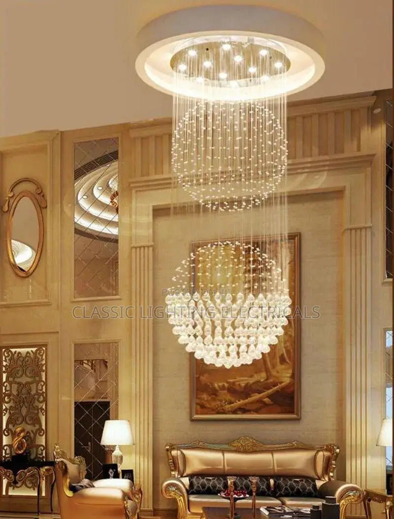 Modern Double Spiral Crystal Chandelier Superdense