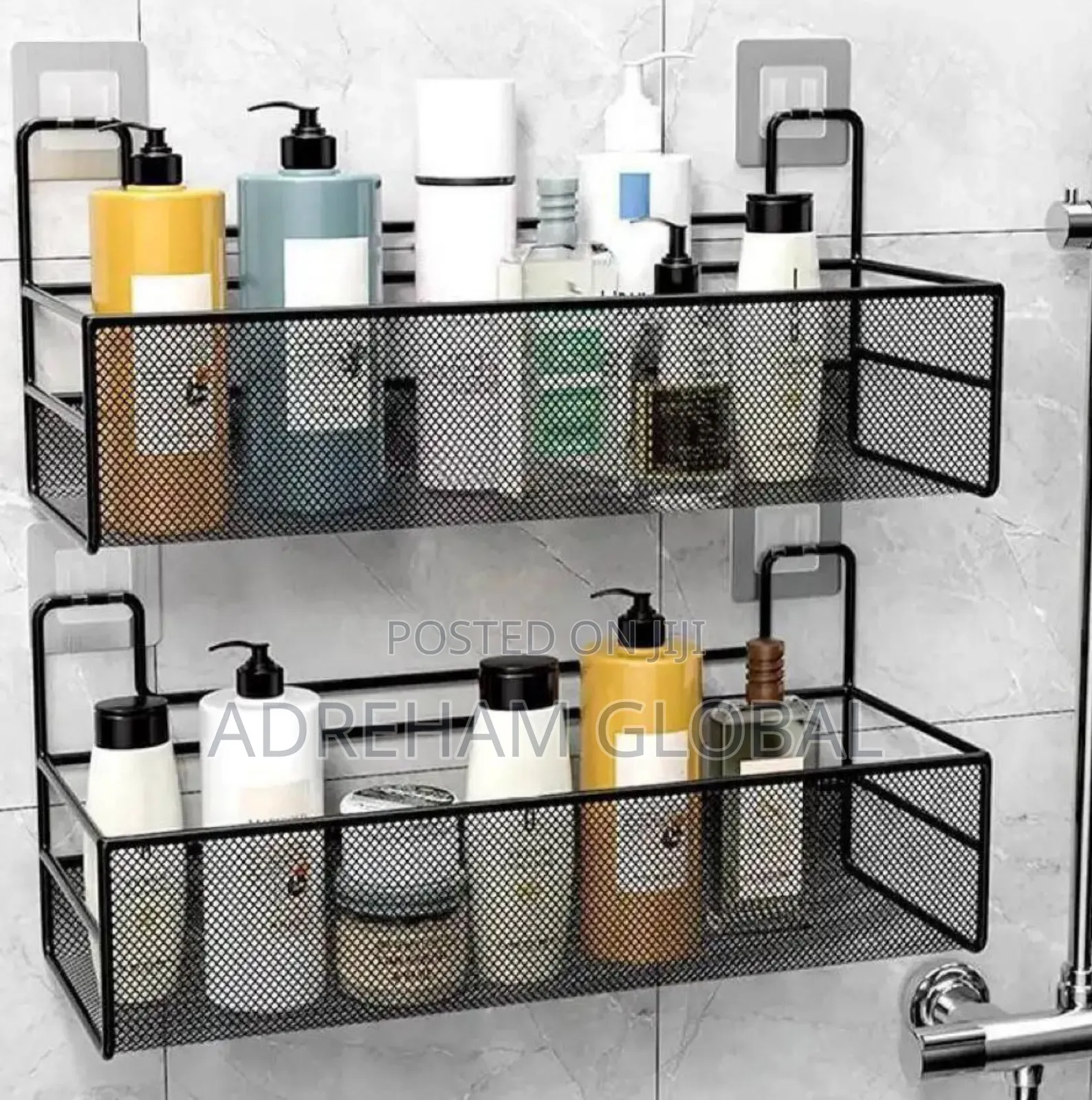 Bathroom Corner Shelf (Black)Bis Size, Available In Medium