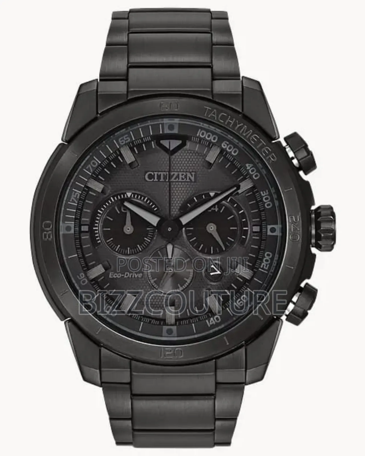 Original CITIZEN ECO DRIVE Black Stainless Watch.