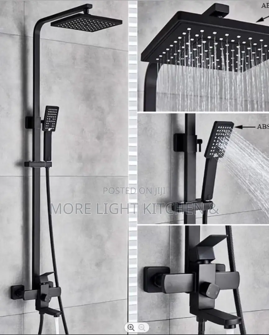 Black Square Shower