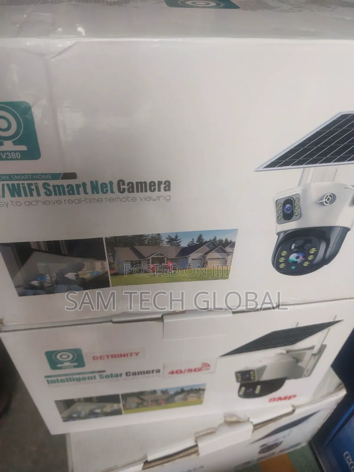 V380 Double Lens Solar CCTV Camera