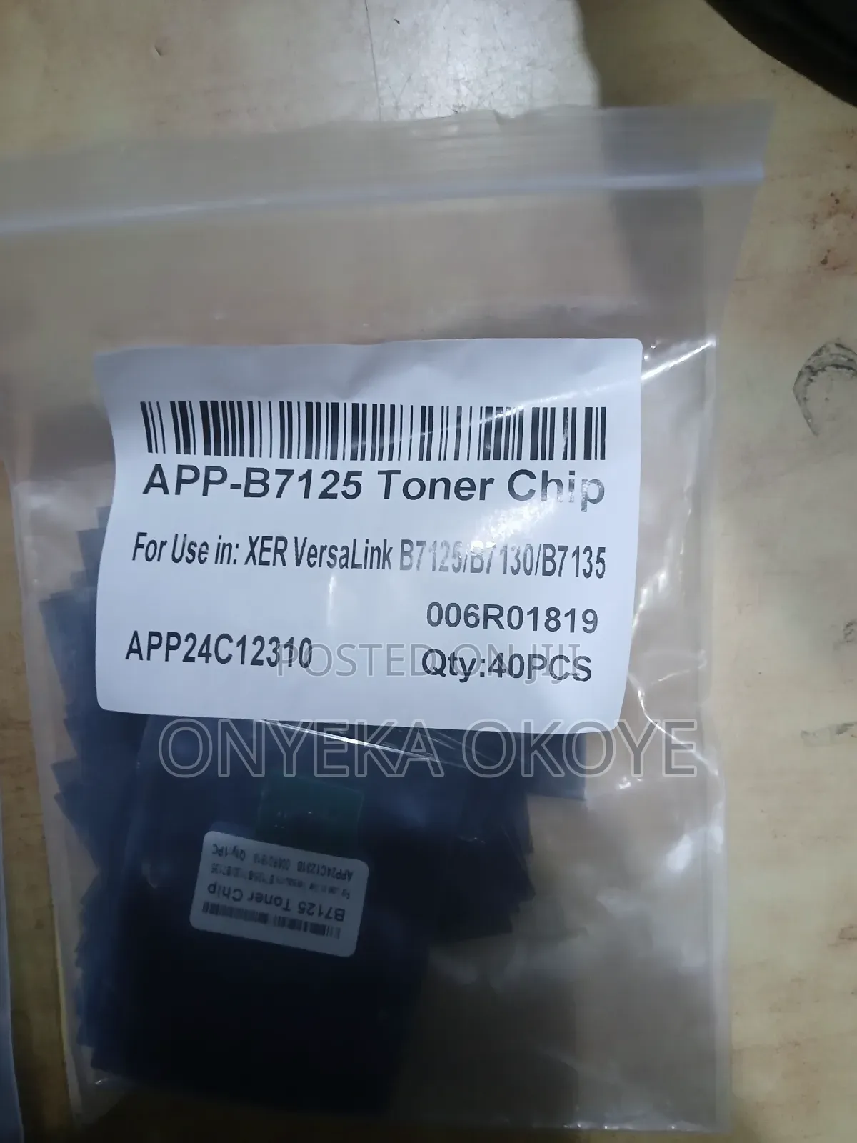Xerox B 7125 ,7130,7135 Toner Chips (Censor)