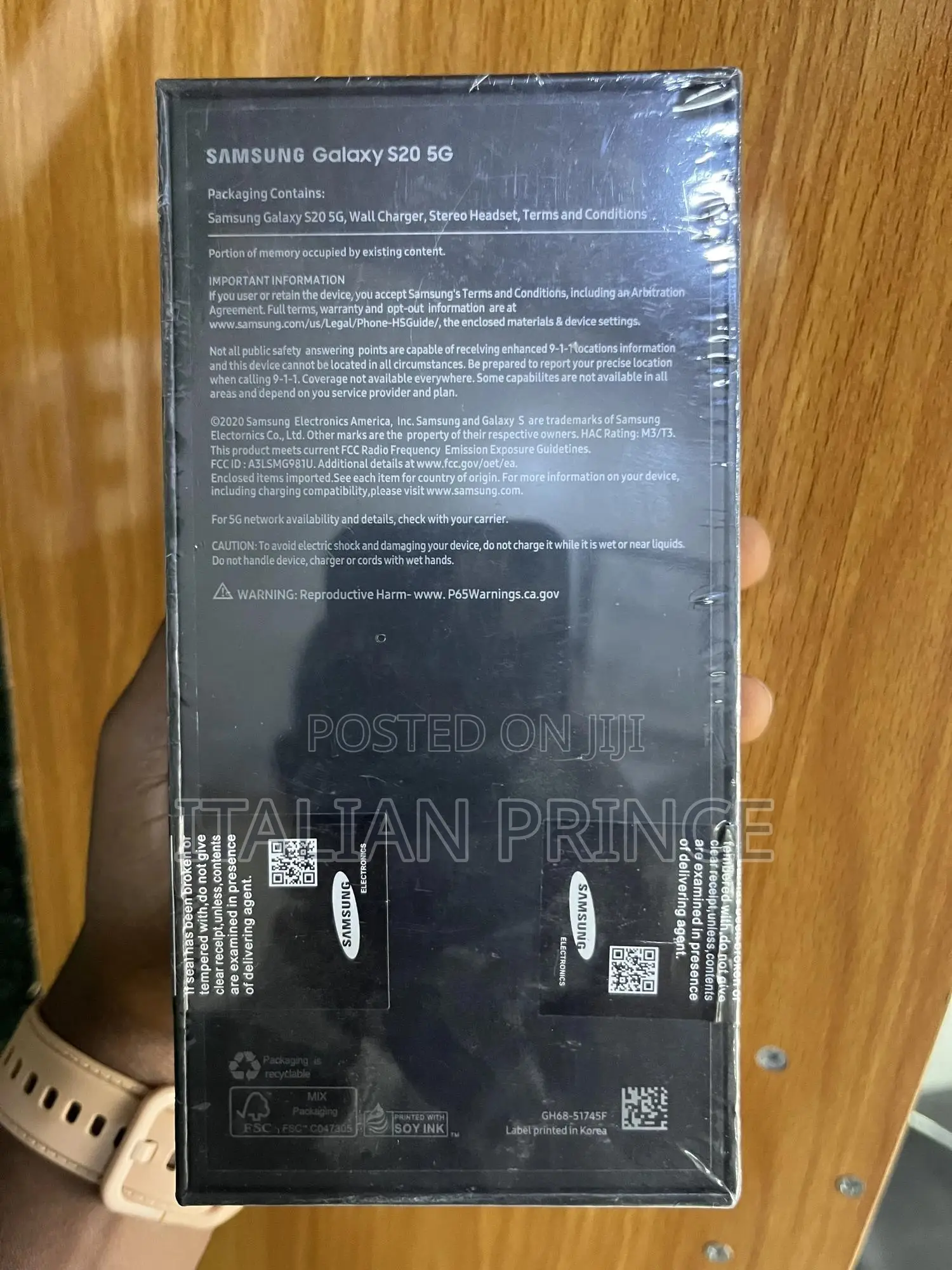 New Samsung Galaxy S20 128 GB Gray